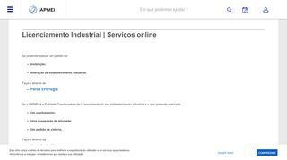 
                            12. Licenciamento Industrial - IAPMEI - Página Inicial