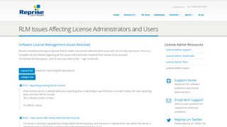 
                            7. License Administrator / User Issues: - Reprise License Manager