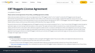 
                            8. License Agreement | CBT Nuggets