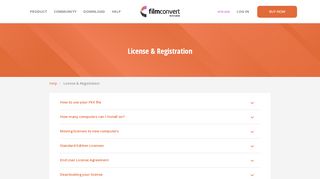 
                            2. License & Registration - FilmConvert