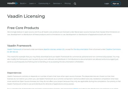 
                            13. Licenses | Vaadin Framework