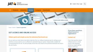 
                            7. Licensing And Login Data | JAT GmbH
