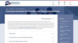 
                            7. Licensing Examination for Securities and Futures Intermediaries