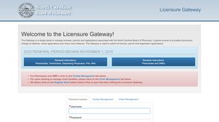 
                            12. Licensure Gateway | North Carolina Board of Pharmacy