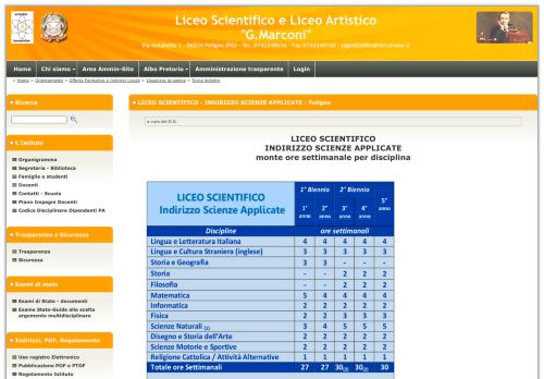 
                            11. Liceo Scientifico Opzione Scienze Applicate - G. MARCONI