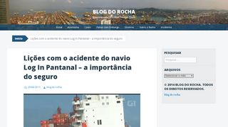 
                            5. Lições com o acidente do navio Log In Pantanal – a ... - Blog do Rocha