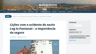 
                            9. Lições com o acidente do navio Log In Pantanal – a importância do ...