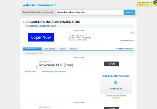 
                            3. licomedes.halconviajes.com at Website Informer. Visit Licomedes ...