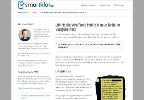 
                            13. Lidl Mobile wird Fonic Mobile & neue Tarife im Vodafone-Netz ...