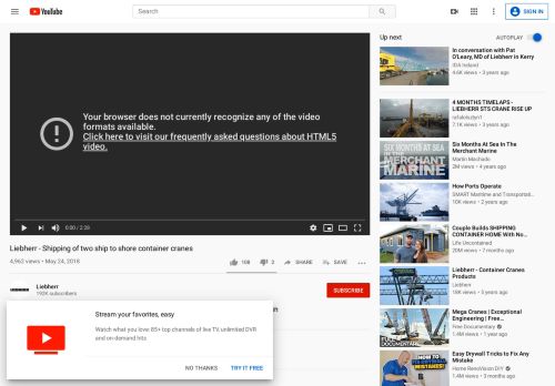 
                            10. Liebherr - Shipping of two ship to shore container cranes - YouTube