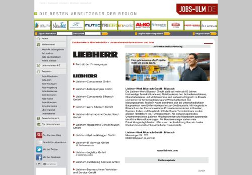 
                            13. Liebherr-Werk Biberach GmbH - Jobs, Stellenangebote und ...