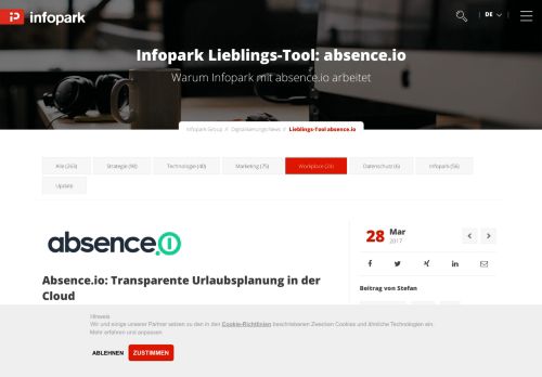 
                            10. Lieblings-Tool absence.io - Infopark AG