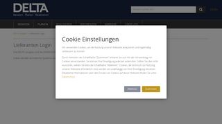 
                            7. Lieferanten Login - DELTA Gruppe