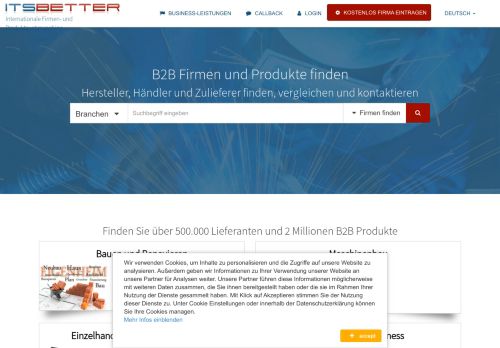 
                            1. Lieferanten und Anbieter in Deutschland bei ITSBETTER finden