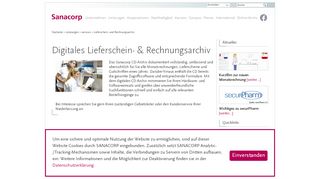 
                            3. Lieferschein- und Rechnungsarchiv - Sanacorp