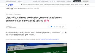 
                            7. Lietuviškus filmus skelbusios „torrent“ platformos administratoriai stos ...