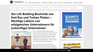 
                            11. Life Building Buchclub von Karl Ess - Betrug oder große Chance?