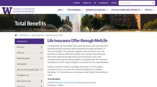 
                            13. Life Insurance Offer through MetLife | Total Benefits - UW HR