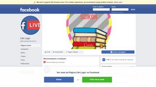 
                            3. LIfe Login - Página inicial | Facebook