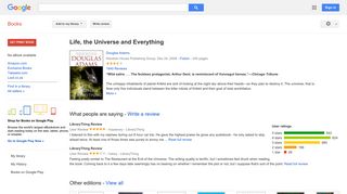 
                            12. Life, the Universe and Everything - Google Books Result
