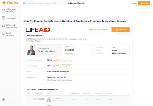 
                            6. LifeAID Competitors, Revenue and Employees - Owler Company Profile