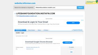 
                            4. lifebankfoundation.instafin.com at WI. Instafin - Login - Website Informer