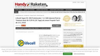 
                            12. Lifecell Super M: 200 Min., 1,5 GB, D1-Netz im Tarif-Check