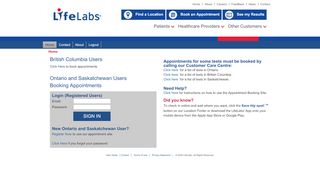 
                            4. LifeLabs Online Appointment Booking