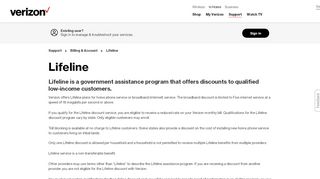 
                            9. Lifeline Discount Program | Verizon Billing & Account