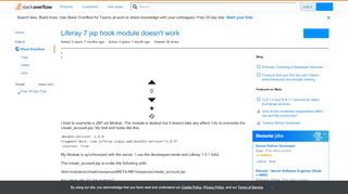 
                            6. Liferay 7 jsp hook module doesn't work - Stack Overflow