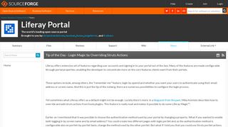 
                            12. Liferay Portal / News: Tip of the Day - Login Magic by Overriding Struts ...