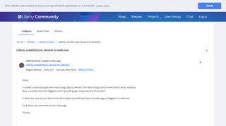 
                            8. Liferay sceenlet pass session to webview - Forums - Liferay Community