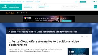 
                            10. Lifesize Cloud offers alternative to traditional video conferencing