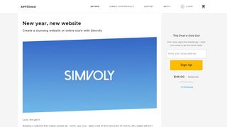 
                            7. Lifetime Access to Simvoly | Exclusive Offer from AppSumo