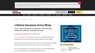 
                            7. Lifetime becomes Aviva Wrap - Money Marketing