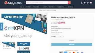 
                            12. Lifetime of Premium ProXPN – Daily Steals