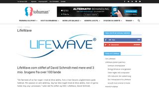 
                            4. LifeWave - DK's største site om lifewave.com - Tohuman