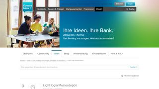 
                            6. Light login Musterdepot - Consorsbank Wissenscommunity