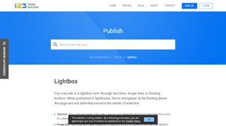 
                            12. Lightbox - Adding web form to popup | 123FormBuilder Help