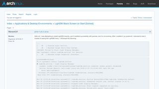 
                            2. LightDM Black Screen on Start [Solved] / Applications & Desktop ...