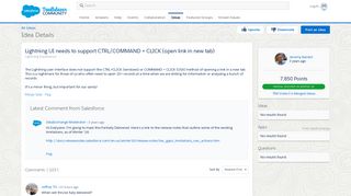
                            11. Lightning UI needs to support CTRL/COMMAND + CLICK (open link in ...