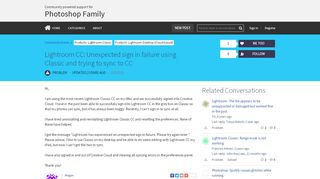 
                            8. Lightroom CC: Unexpected sign in failure using Classic and trying to ...