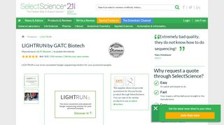 
                            13. LIGHTRUN from GATC Biotech | SelectScience