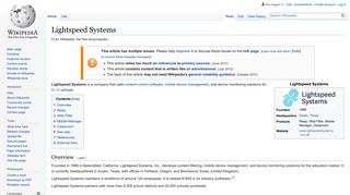 
                            8. Lightspeed Systems - Wikipedia