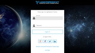
                            11. LightSpeed VT: Log In