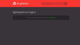 
                            12. lightspeed.com passwords - BugMeNot