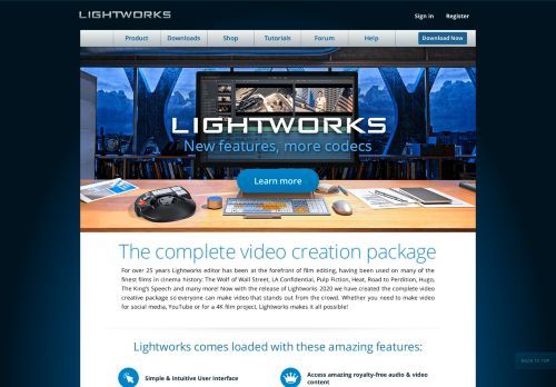 
                            2. Lightworks: The professional editor for everyone