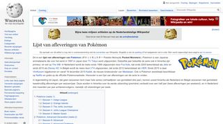 
                            6. Lijst van afleveringen van Pokémon - Wikipedia