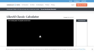 
                            12. LikesXl Classic Calculator - Screencast-O-Matic