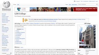 
                            7. LIM College - Wikipedia